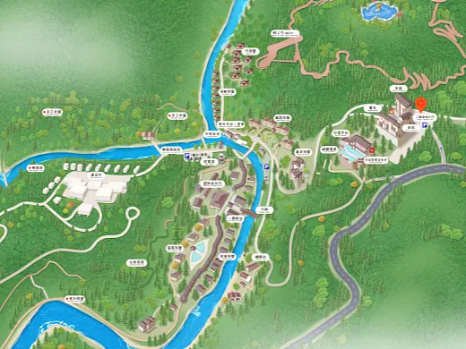 汤阴结合景区手绘地图智慧导览和720全景技术，可以让景区更加“动”起来，为游客提供更加身临其境的导览体验。